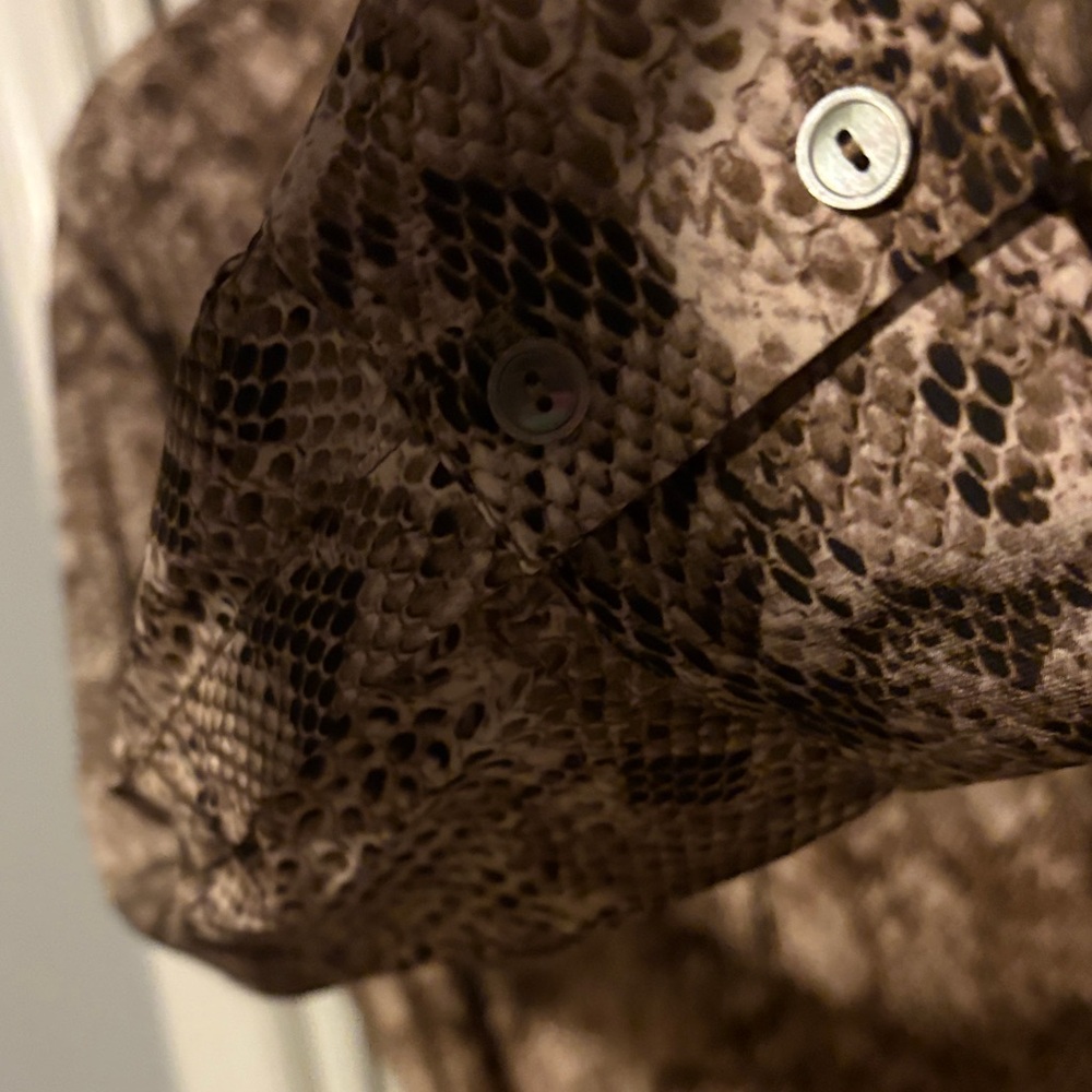 Kobi Halperin Brown Snake Print Midi Dress - Picture 4 of 10